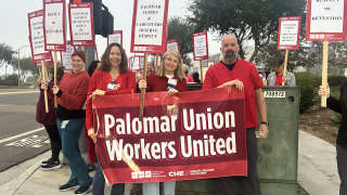 Palomar union workers picket for patient safety and better staffing