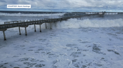 Ocean Beach Pier surf damage