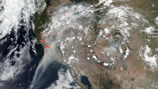 Wildfires on satellite