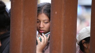 Migrant at San Diego border