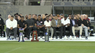 snapdragon stadium celebration for 2022-23 sdsu men's basketball squad