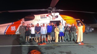 Coast Guard rescues child, 7 adults 36 miles offshore Boca Grande Florida