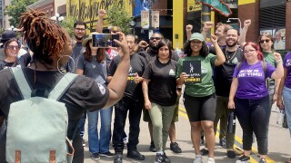 Actors in San Diego strike outside of Comic-Con